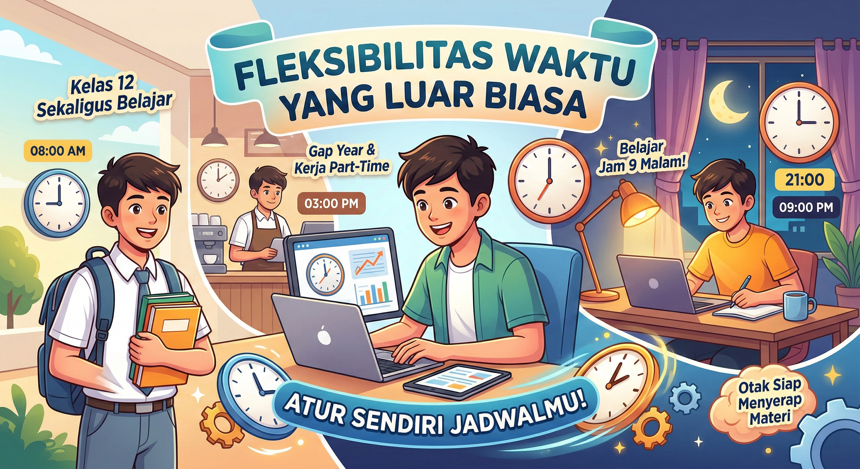Fleksibilitas Waktu yang Luar Biasa