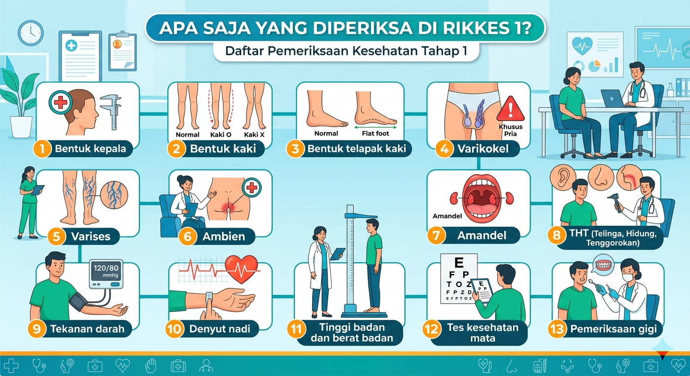 Apa Saja yang Diperiksa di Rikkes 1